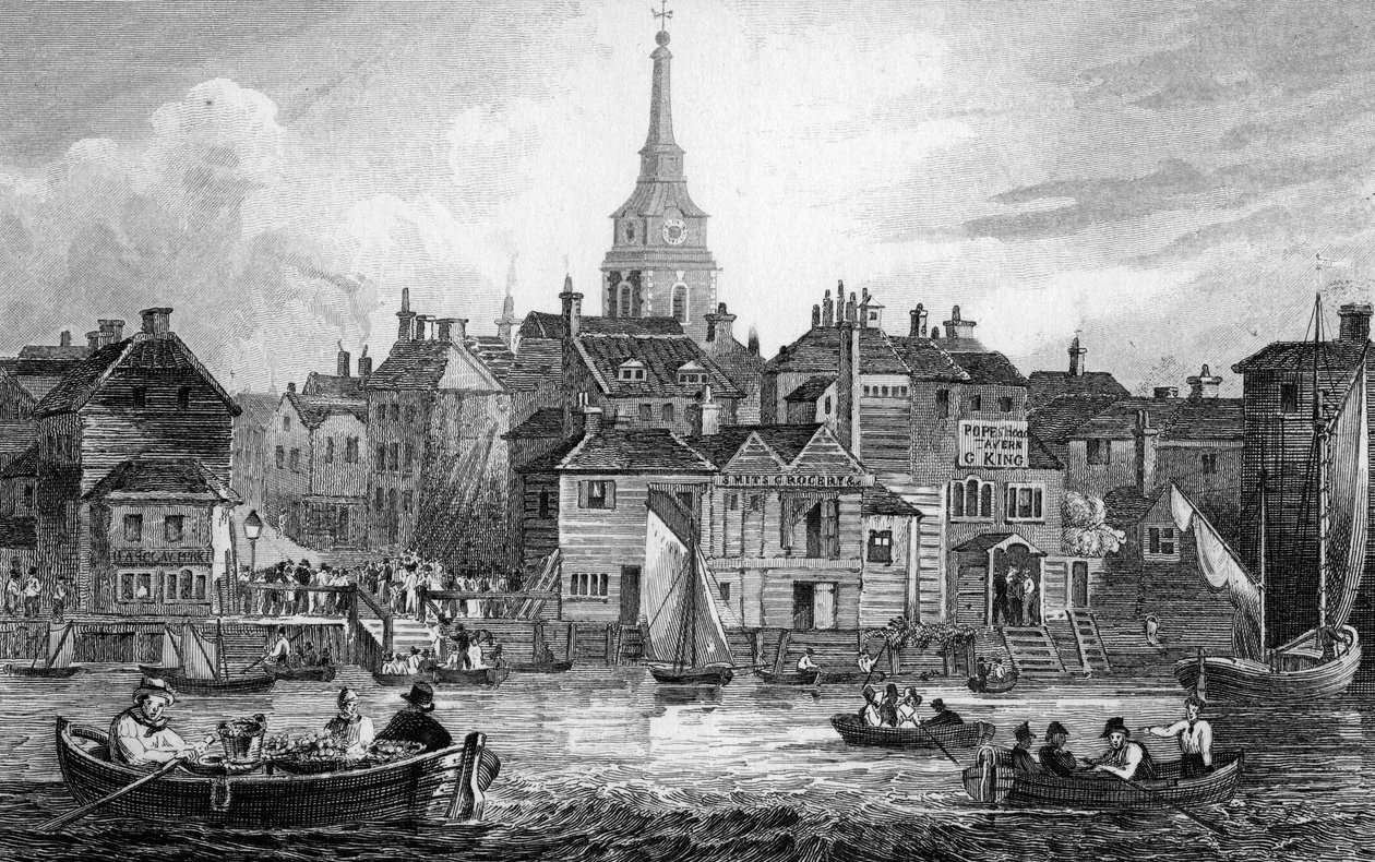 Gravesend, Josiah Henshall metszete, 1832 alkotó: Joseph Fussell