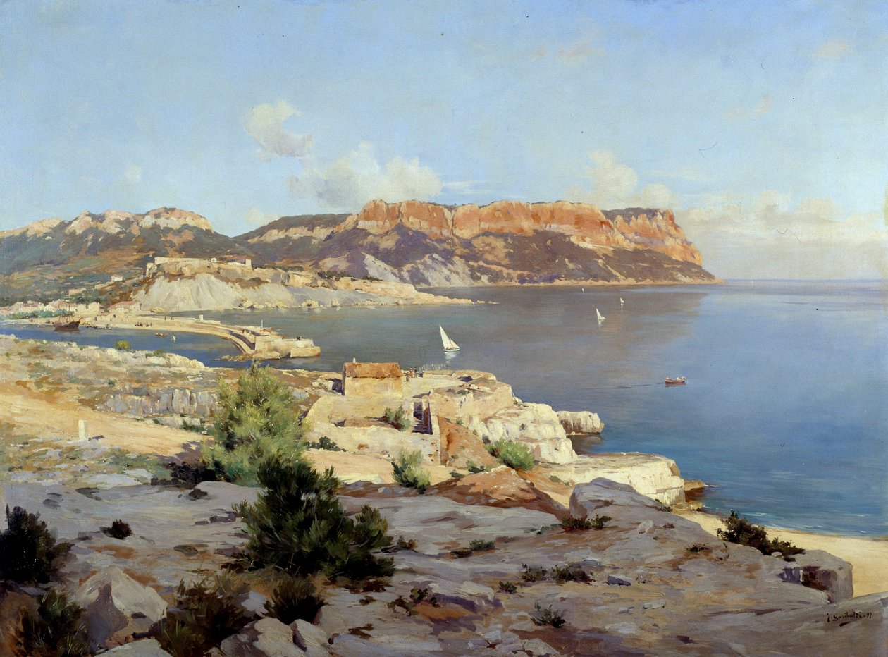 Kilátás a Cassis-öbölre alkotó: Joseph Garibaldi