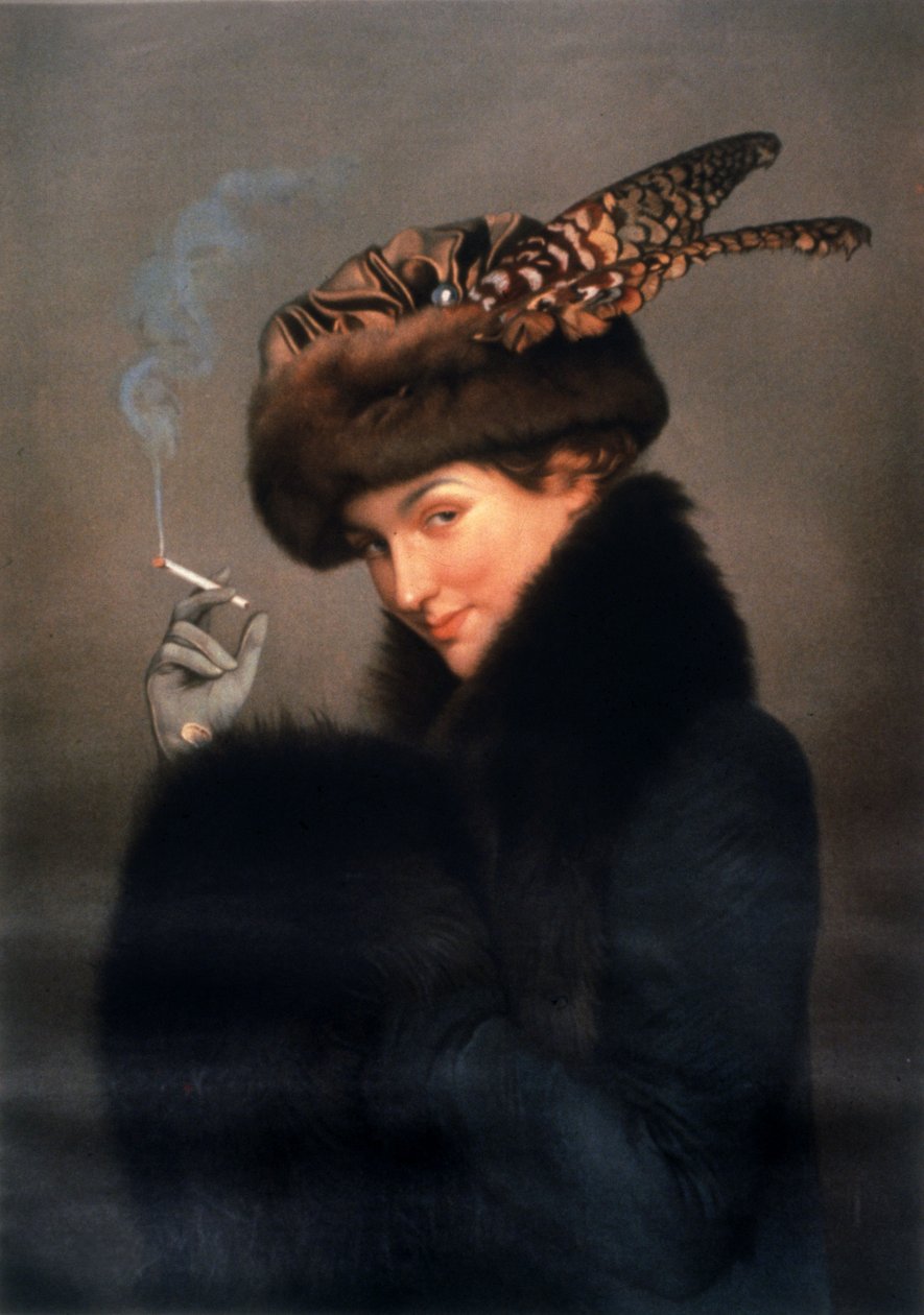 Nő cigarettázik alkotó: Joseph Granie