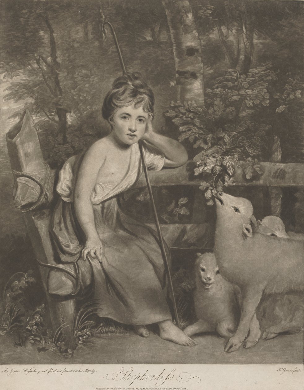 Pásztorlány (Miss Mary Palmer mint a fiatal pásztorlány) alkotó: Joseph Grozer