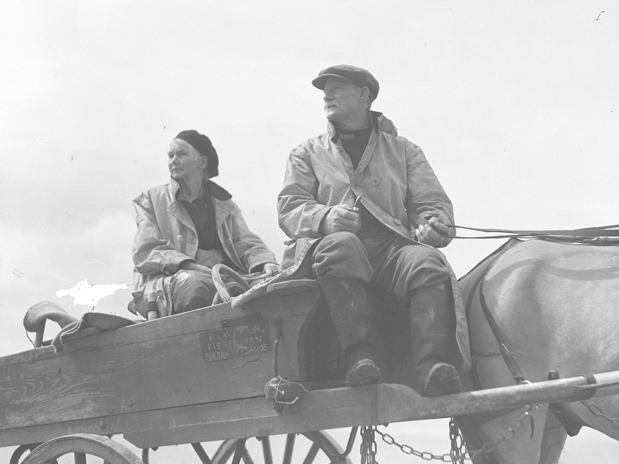 Férj és feleség a koktélkocsin ülve alkotó: Joseph Hardman