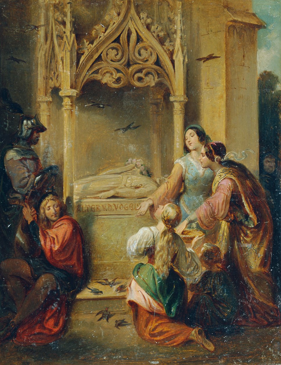 Walther von der Vogelweide sírjánál alkotó: Joseph Hasslwander