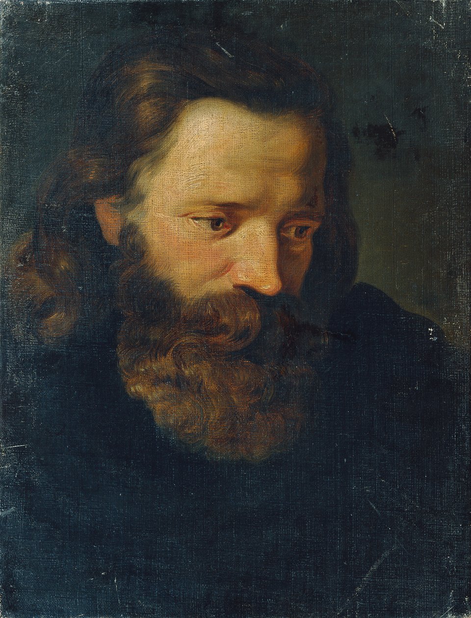 Egy szakállas férfi tanulmányi feje I alkotó: Joseph Hasslwander