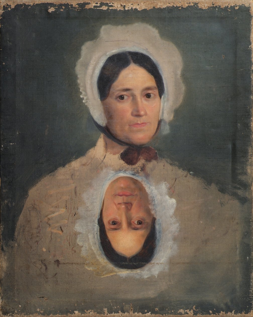 Két tanulmány egy nő fejéről alkotó: Joseph Hasslwander