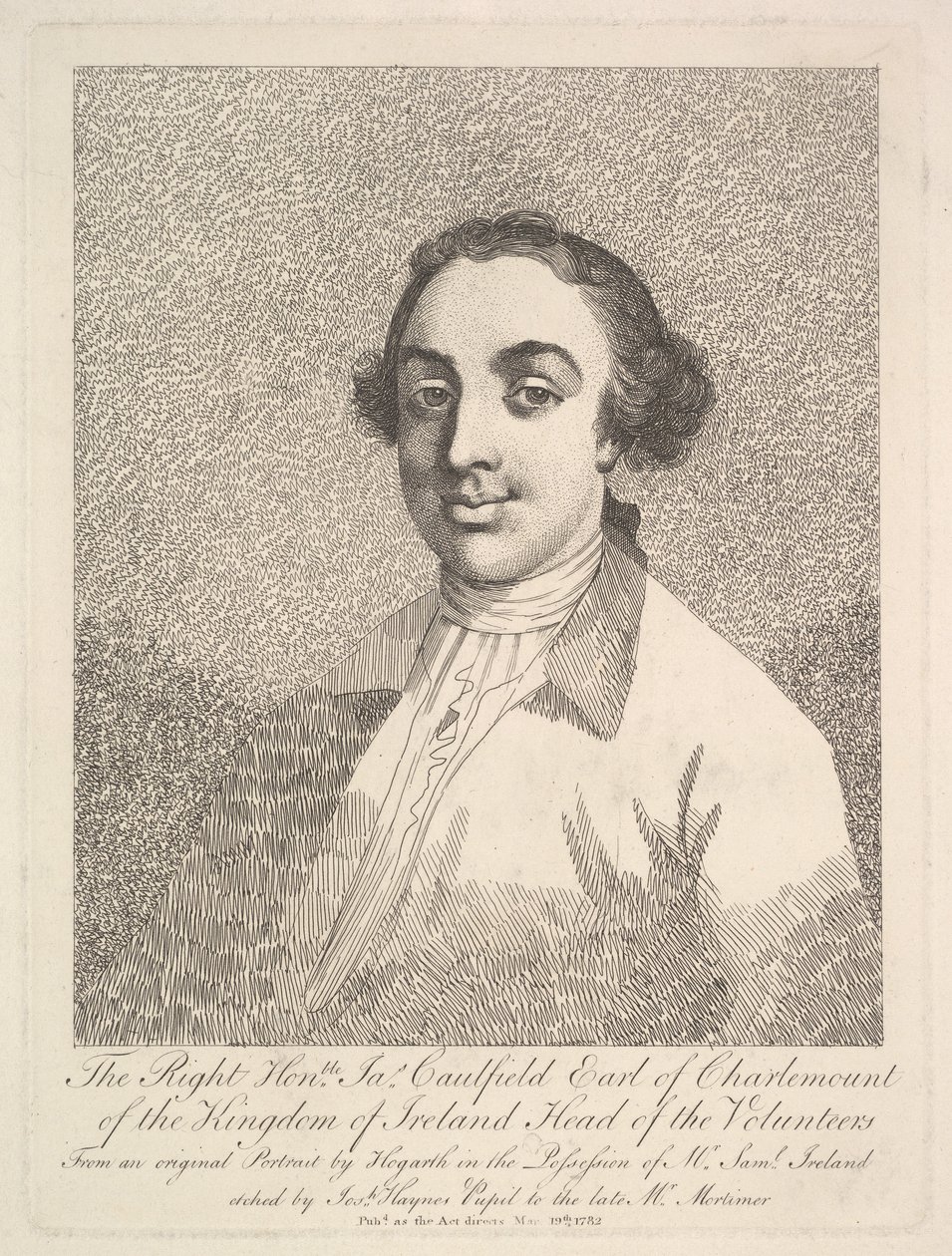 The Right Honorable James Caulfield, Charlemont grófja, az Ír Királyság..., 1782. március 19. alkotó: Joseph Haynes