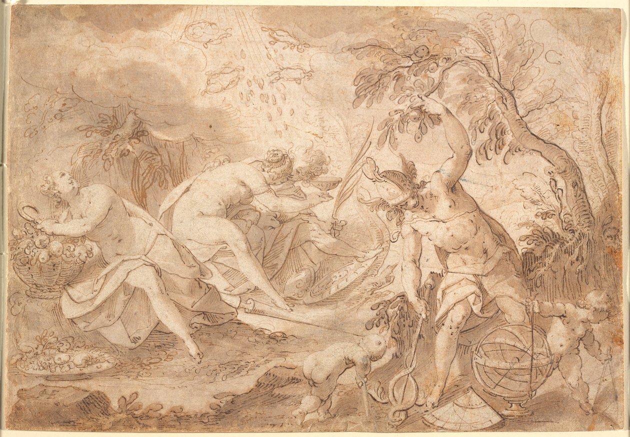 Különféle istenek és istennők: Ceres, Vénusz, Mars és Merkúr alkotó: Joseph Heintz d.Æ.
