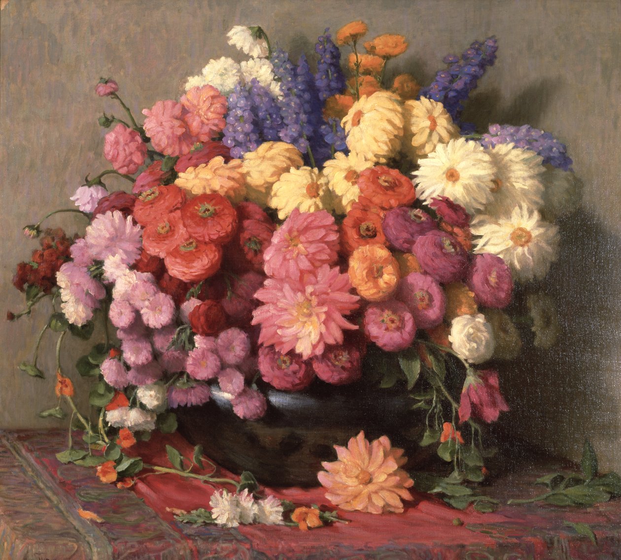 Késő nyári virágok (olaj, vászon) alkotó: Joseph Henry Sharp
