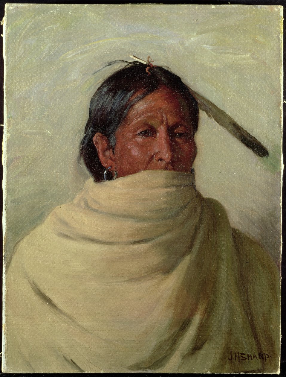 Álló-szarvas-Taos (olaj, vászon) alkotó: Joseph Henry Sharp