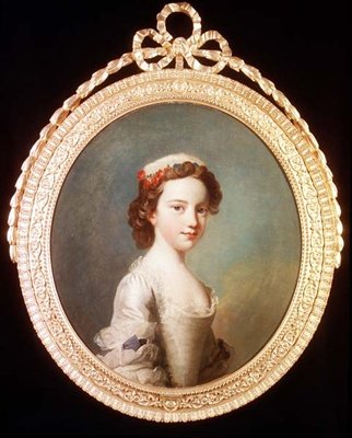 Egy fiatal lány portréja fehér ruhában alkotó: Joseph Highmore