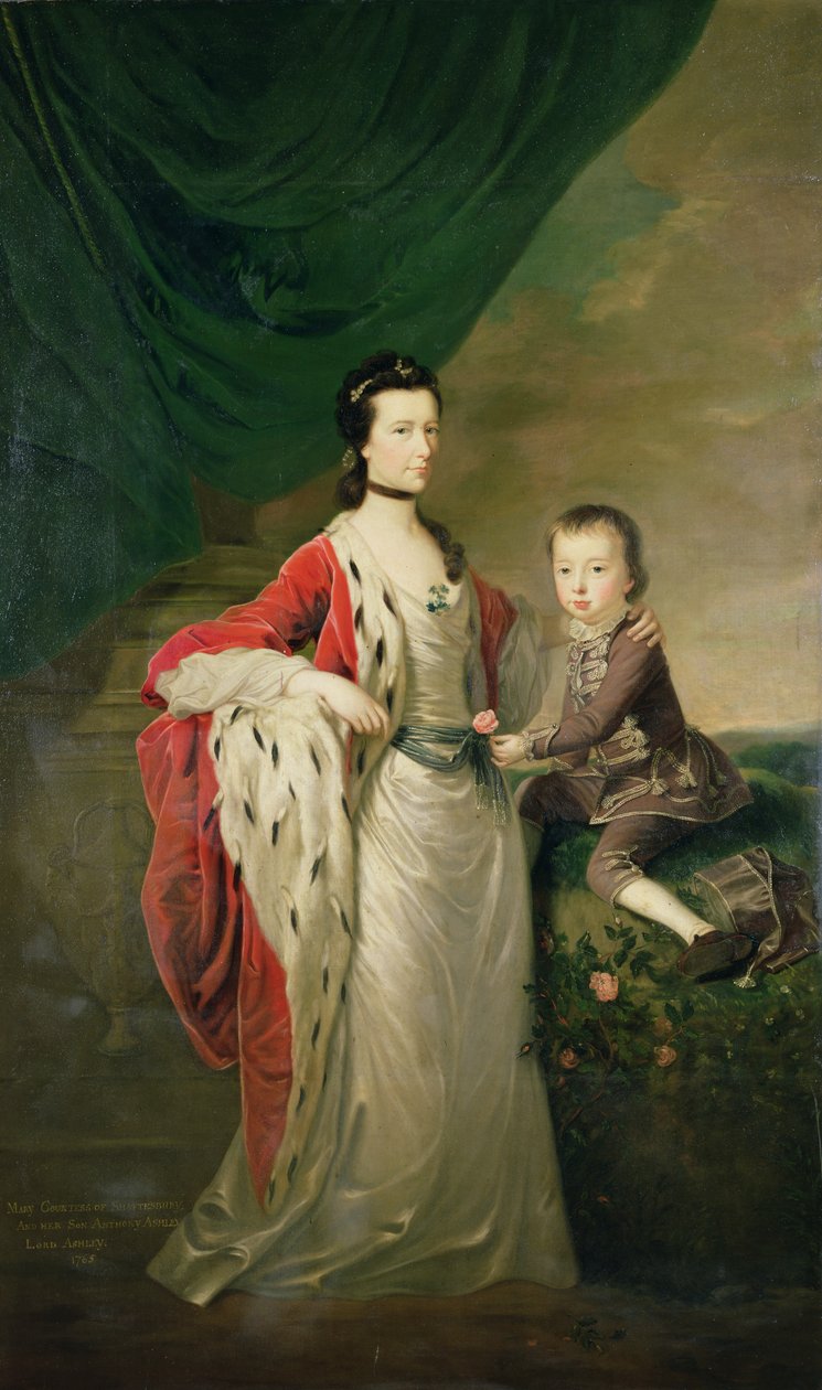 Mary, Shaftsbury grófnője és fia, Anthony Ashley Cooper alkotó: Joseph Highmore