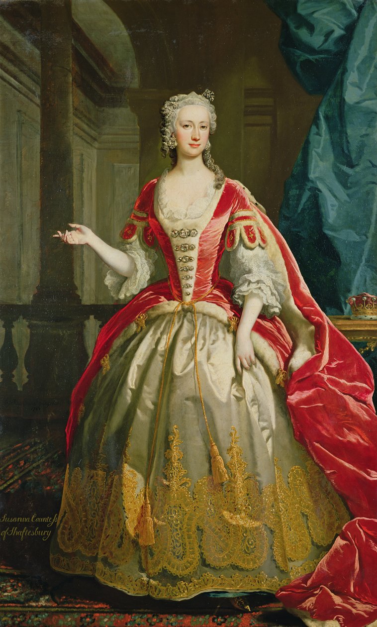 Susanna, Shaftesbury negyedik grófnője, 1744 alkotó: Joseph Highmore