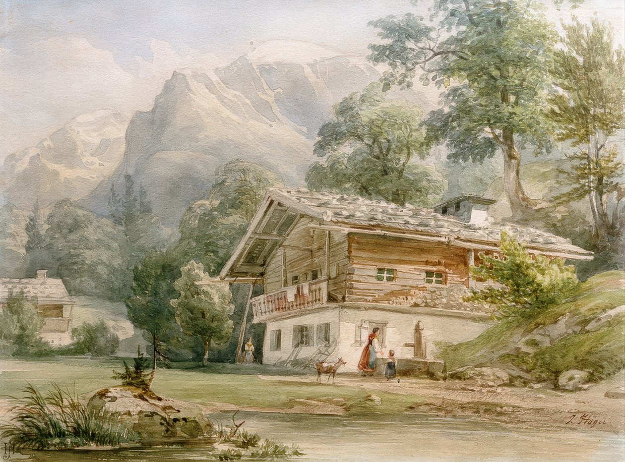 Parasztház a Königssee-n, Berchtesgaden közelében alkotó: Joseph Hoger