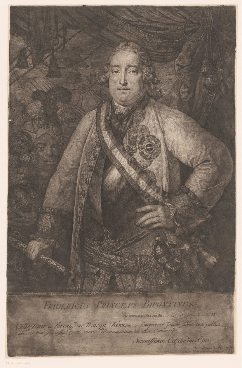 Pfalz-Zweibrücken-Veldenz Friedrich portréja Fridericus Princeps Bipontinus (objektum címe) Joseph Fratrel művei (sorozat címe) Joseph Fratrel művei (sorozat címe) alkotó: Joseph I Fratrel