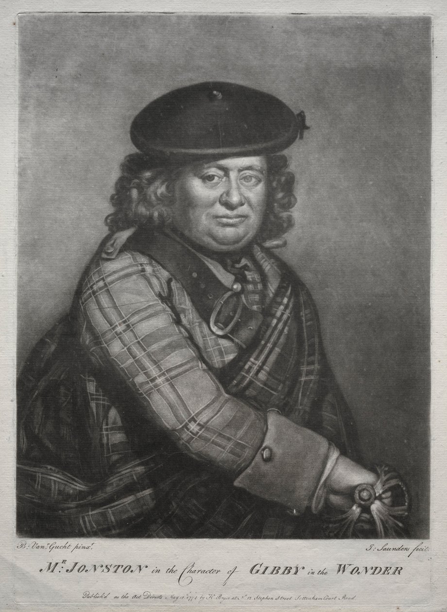 Alexander Jonston Gibby karakterében a The Wonderben, 1774. alkotó: Joseph I Saunders
