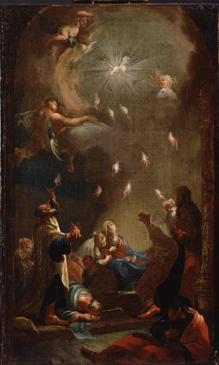 A Szentlélek leszállása Pünkösd, c. 1750 alkotó: Joseph Ignaz Mildorfer