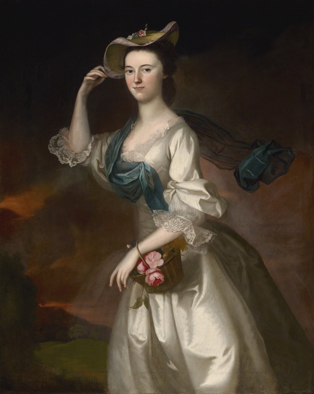 Abigail Erving Scott portréja, 1760 alkotó: Joseph Jonathan Blackburn