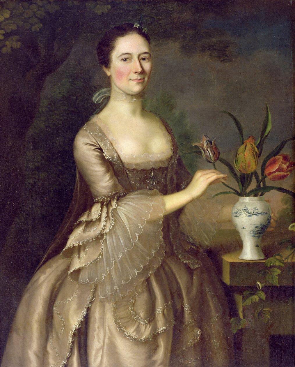 Egy női portré (Ms. Davenport) 1762 körül alkotó: Joseph Jonathan Blackburn