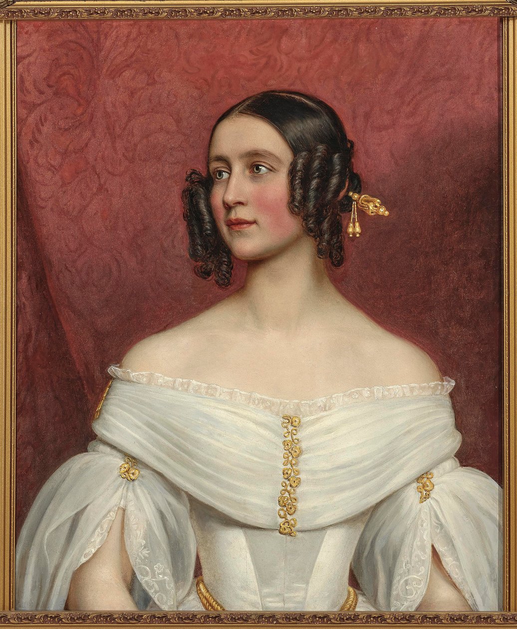 Adelgunde bajor hercegnő 1823-1914, mint menyasszony, 1842. alkotó: Joseph Carl Stieler
