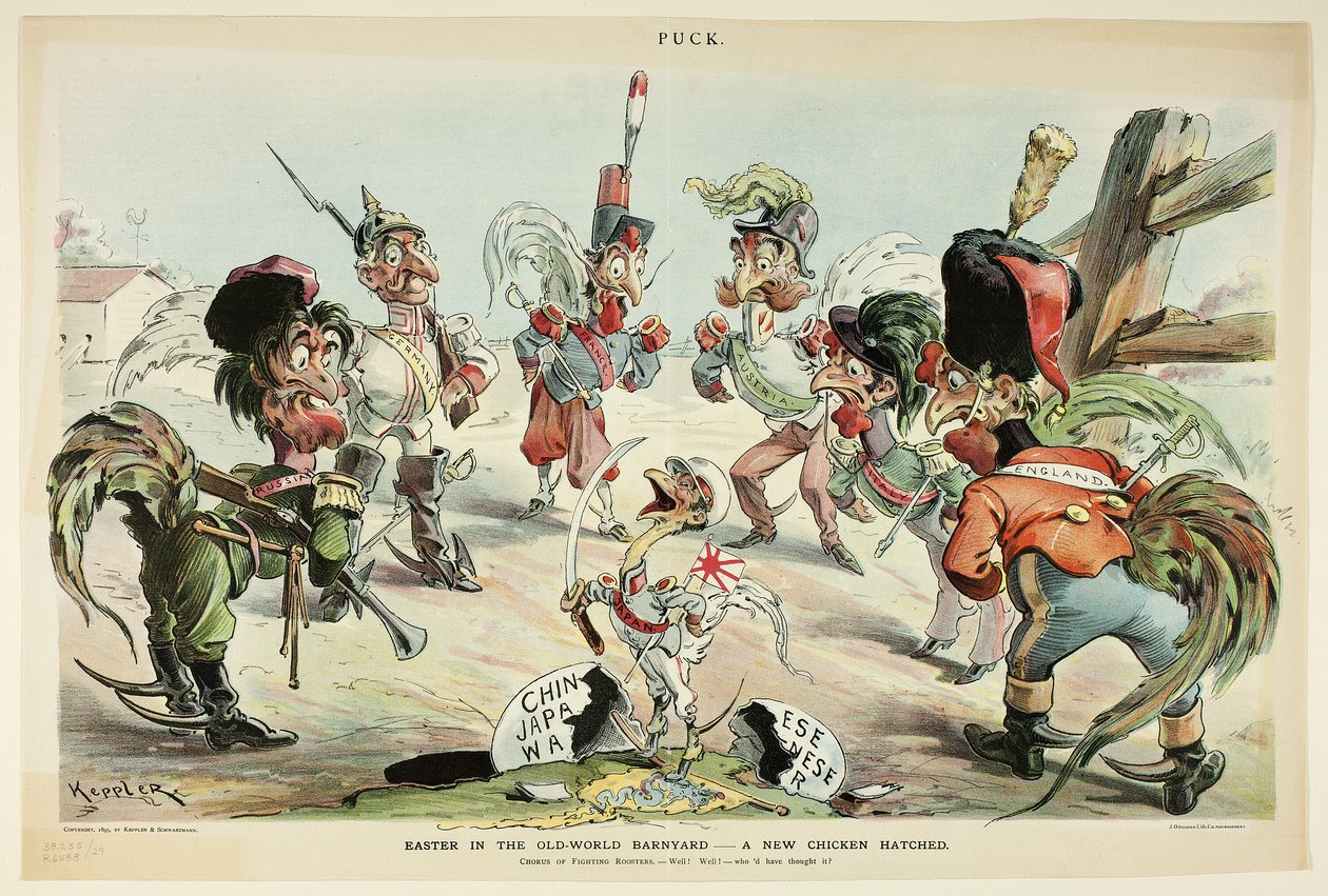Húsvét a régi világ barnyardjában, a Pucktól alkotó: Joseph Keppler