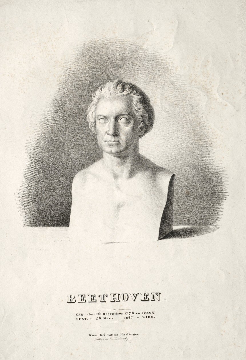 Ludwig van Beethoven mellszobra alkotó: Joseph Kriehuber