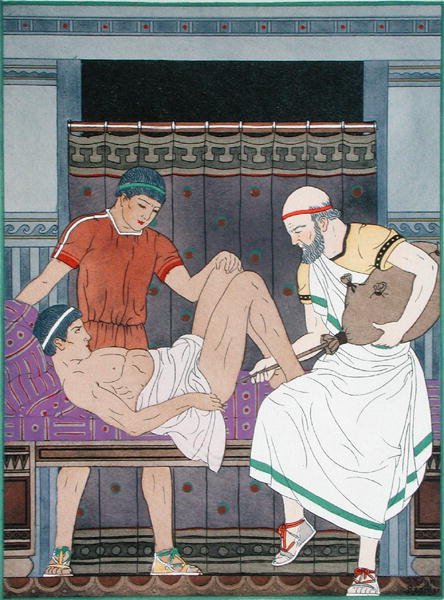 A beöntés, illusztráció a Hippokratész teljes műveiből alkotó: Joseph Kuhn Regnier