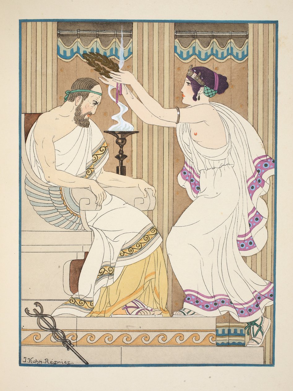 Arany korona, illusztráció a Hippokratész műveiből, 1934 alkotó: Joseph Kuhn Regnier