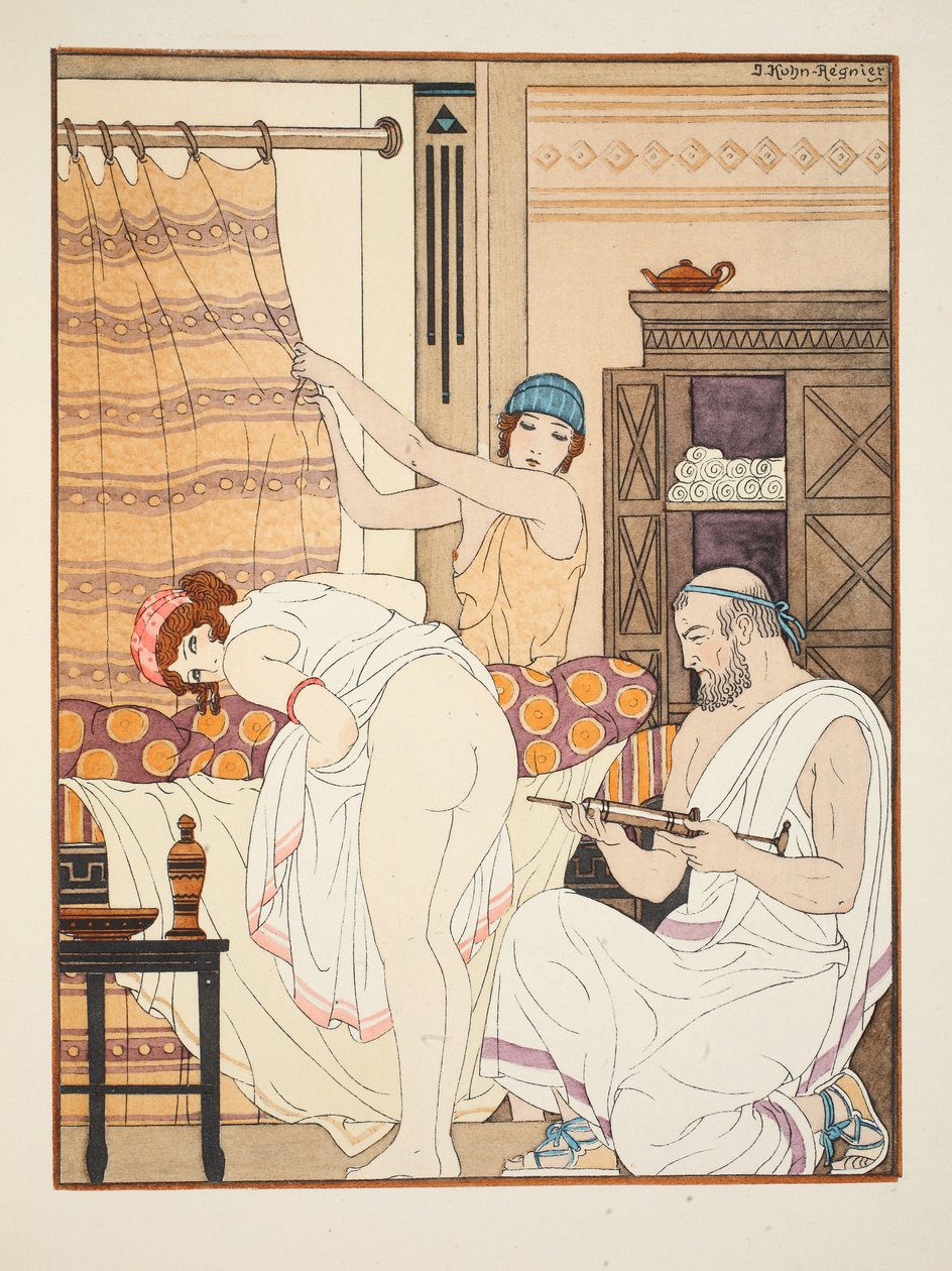 Beöntés, illusztráció a "Hippokratész művei"-ből, 1934 alkotó: Joseph Kuhn Regnier