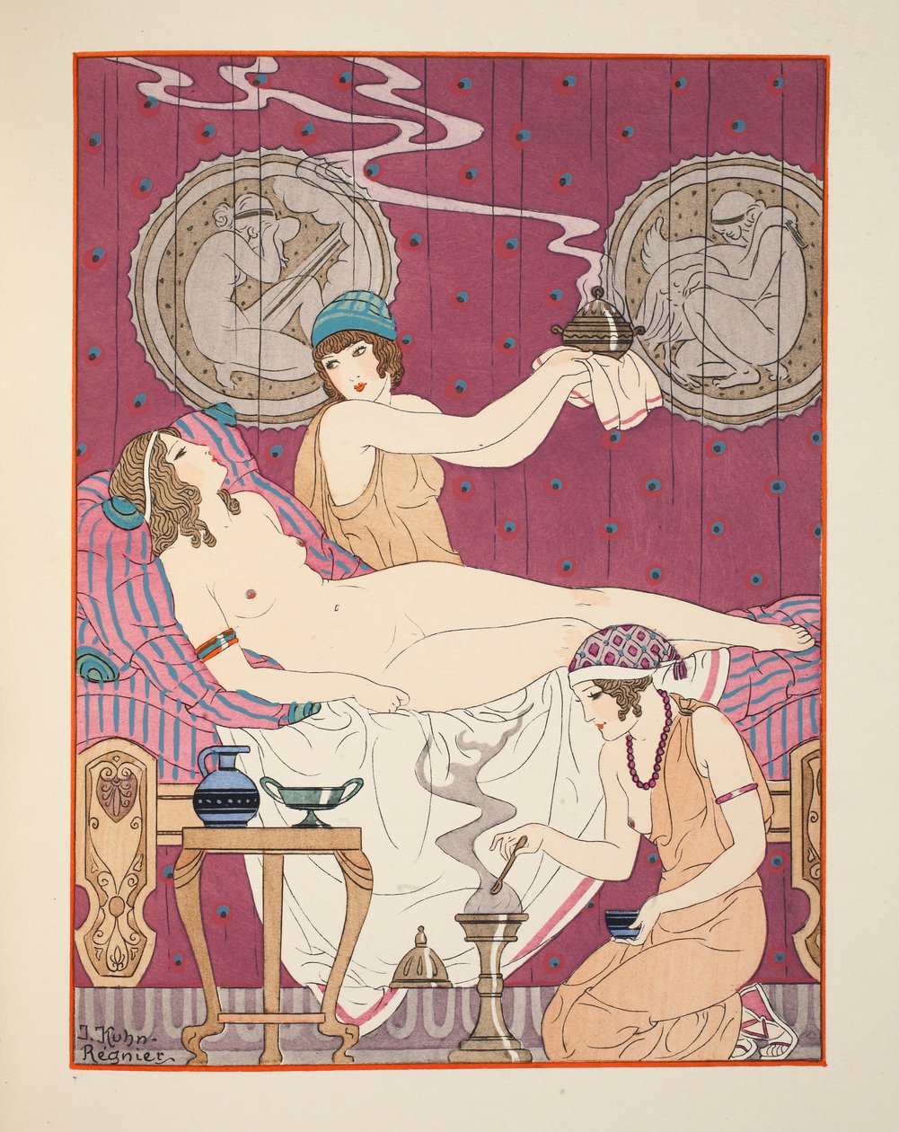 Aromás füstölések, illusztráció a "Hippokratész művei"-ből, 1934 alkotó: Joseph Kuhn Regnier