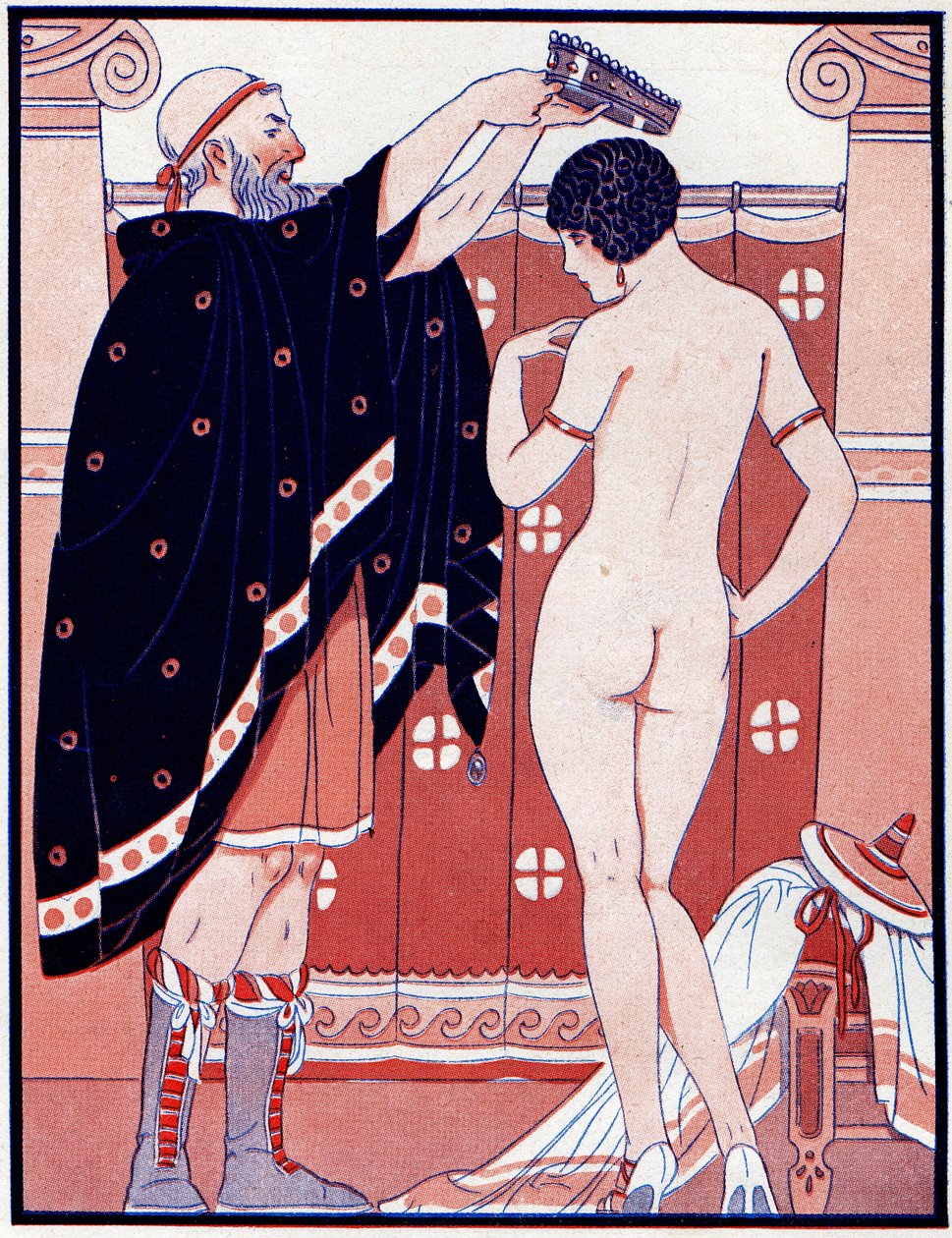 Három női díj – Szépségdíj – illusztráció a La Vie Parisienne-ből, 1929 alkotó: Joseph Kuhn Regnier
