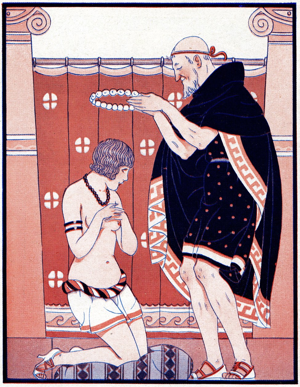 Három női díj – Erénydíj – illusztráció a La Vie Parisienne-ből, 1929 alkotó: Joseph Kuhn Regnier