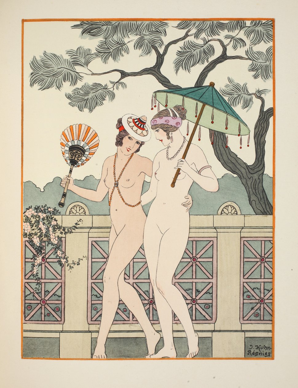 Sétáljunk meztelenül, amennyit csak tudunk, illusztráció a Hippokratész műveiből, 1934 alkotó: Joseph Kuhn Regnier