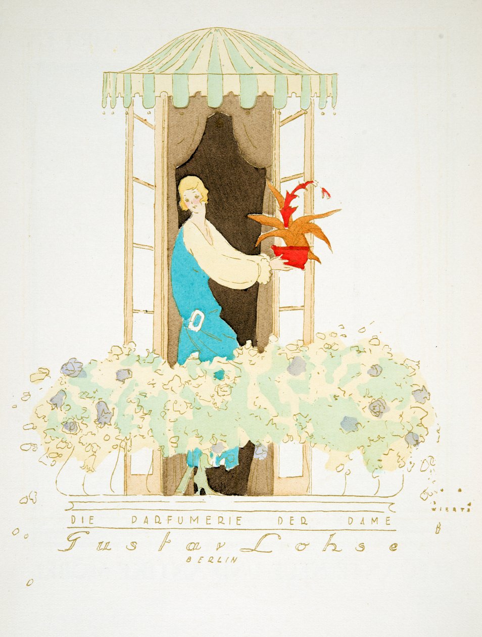 Reklám Gustav Lohse, Berlin, Styl, pub 1922-ben (stencil print) alkotó: Joseph Lambert also Wiertz Wiertz