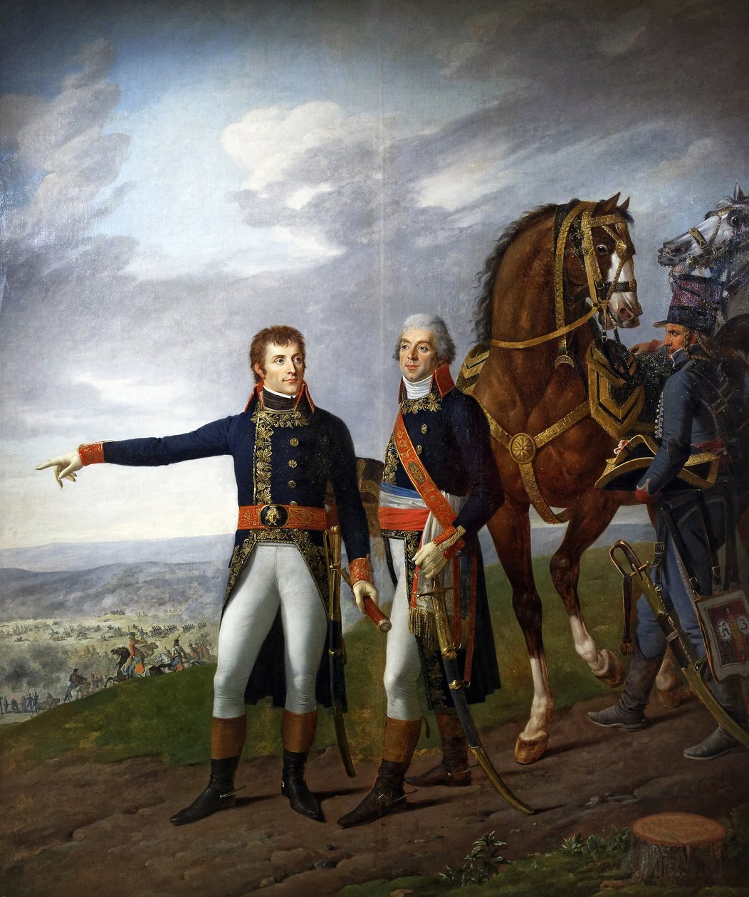 Bonaparte tábornok és vezérkari főnöke, Louis Alexandre Berthier tábornok a marengói csatában 1800. június 14-én, 1800-01 körül (olaj, vászon) alkotó: Joseph and Lefevre Robert and Vernet Carle Boze