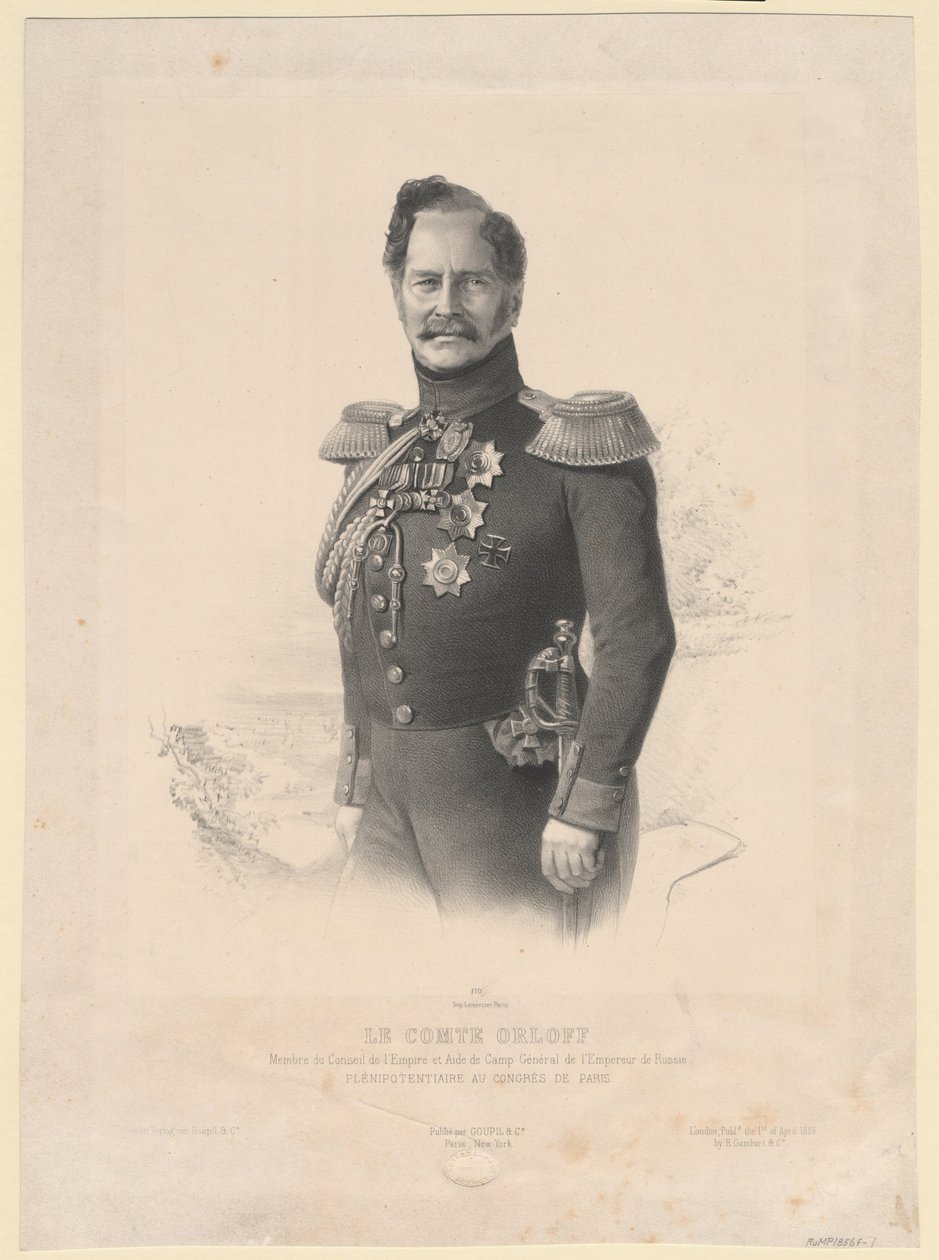 Alekszej Fjodorovics Orlov gróf portréja 1787-1862 alkotó: Joseph Lemercier