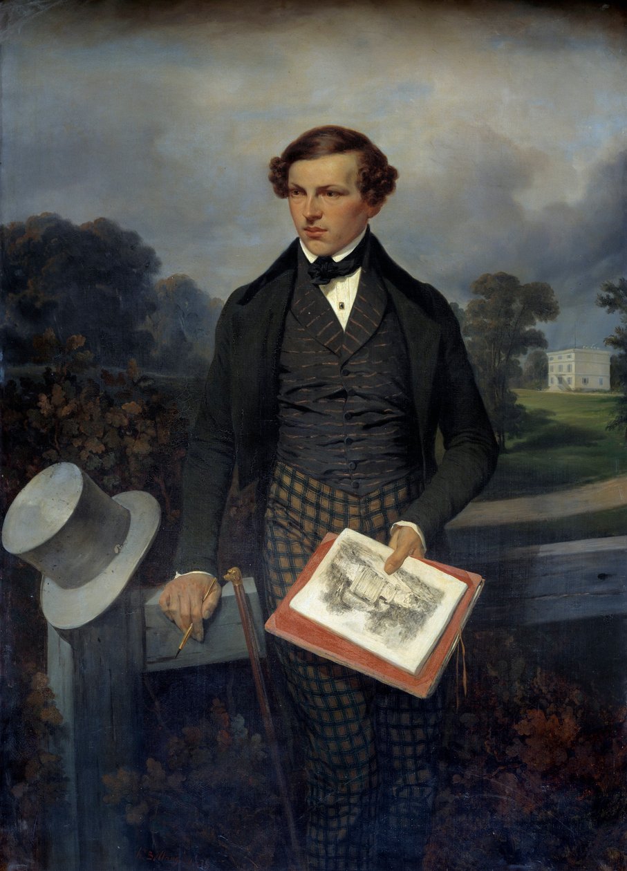 Gustave de Maupassant, az író édesapja portréja. Joseph Louis Hippolyte Bellange (1800-1866) festménye alkotó: Joseph Louis Hippolyte Bellange