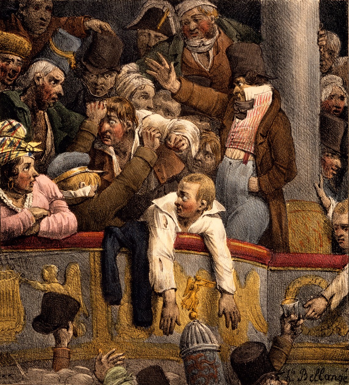 Ingyenes műsor, avant jelenet alkotó: Joseph Louis Hippolyte Bellange