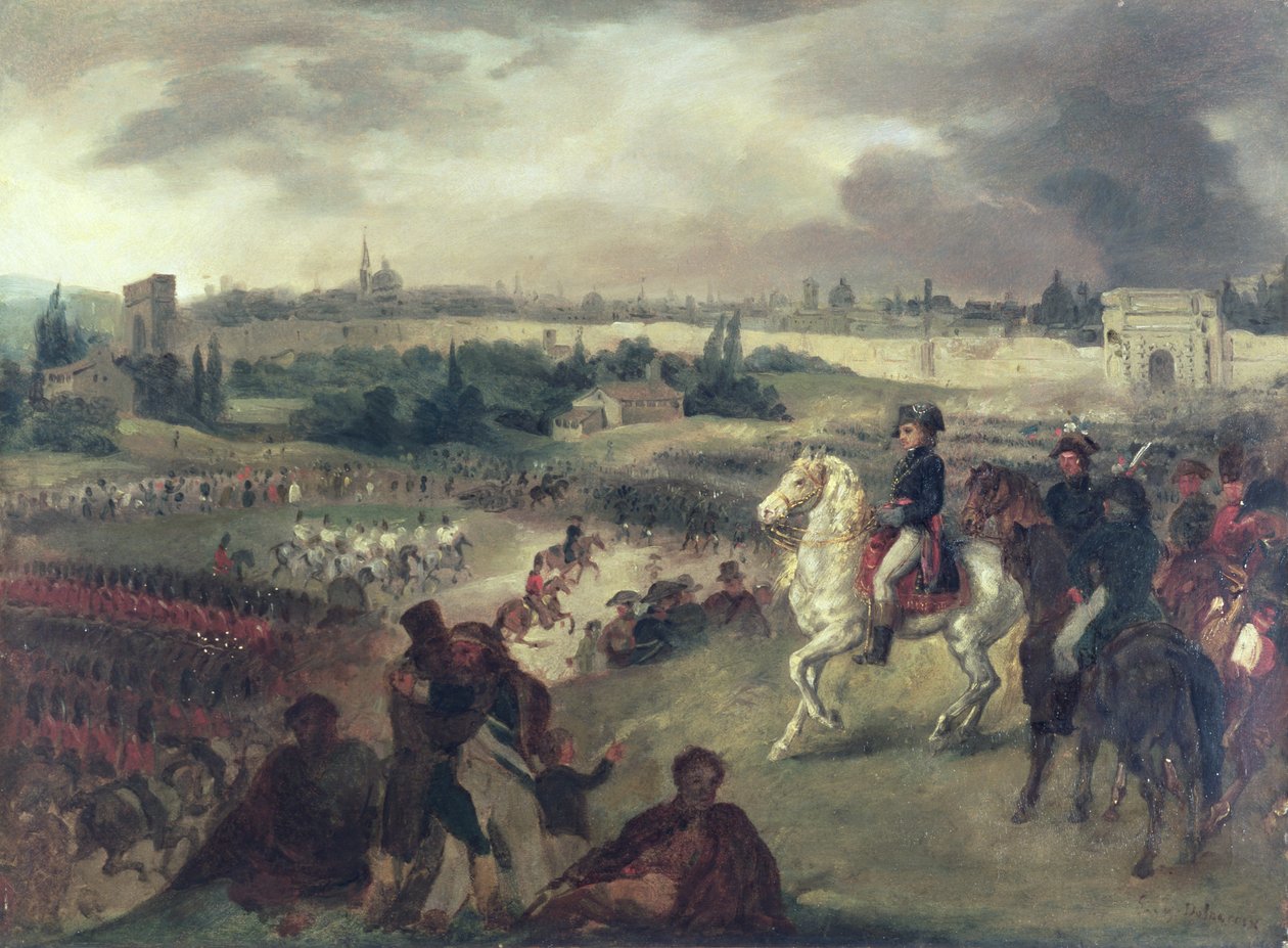 Bonaparte Napóleon (1769-1821) bevonulása Milánóba 1796-ban alkotó: Joseph Louis Hippolyte Bellange
