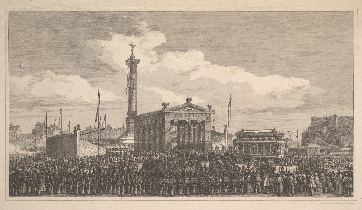 1840. július 1840. oszlopának felavatási ünnepsége. alkotó: Joseph Louis Trimolet