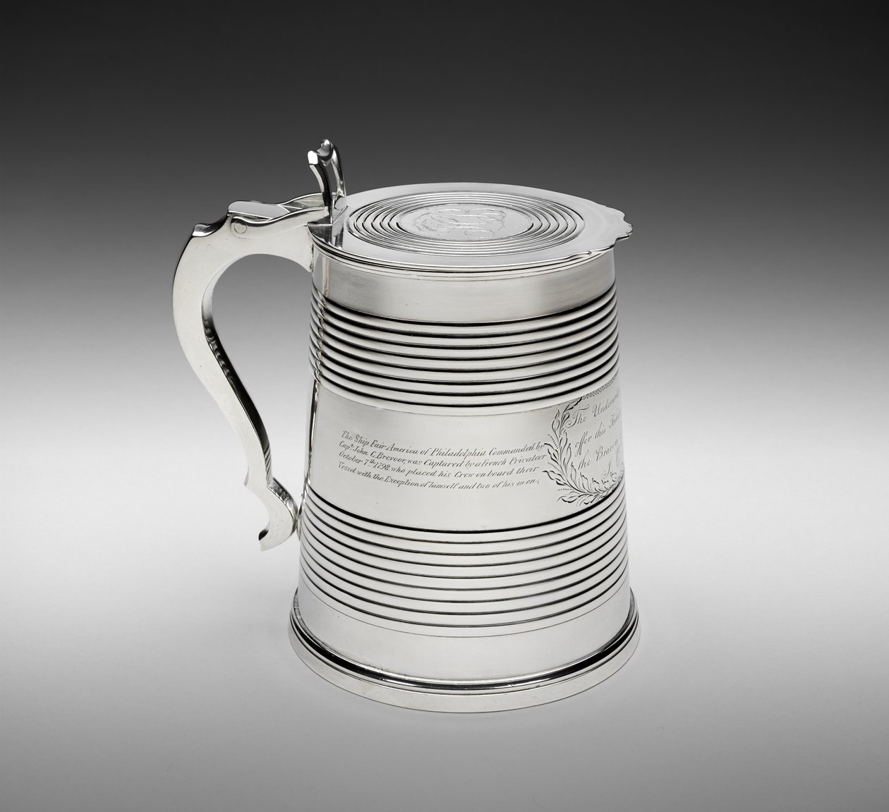 Tankard, 1798 körül (ezüst) alkotó: Joseph Lownes