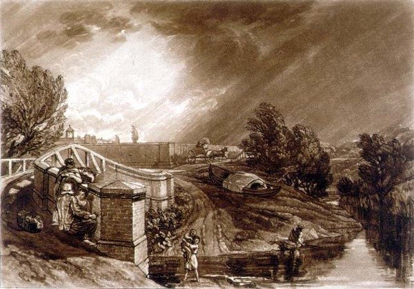 F.62.I Vízitorma-gyűjtők, a „Liber Studiorum”-ból, Thomas Lupton metszet alkotó: Joseph Mallord William (after) Turner