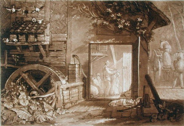 Penbury Mill, Kent, metszett: Charles Turner (1773-1857), megjelent 1808 (metszet) alkotó: Joseph Mallord William (after) Turner