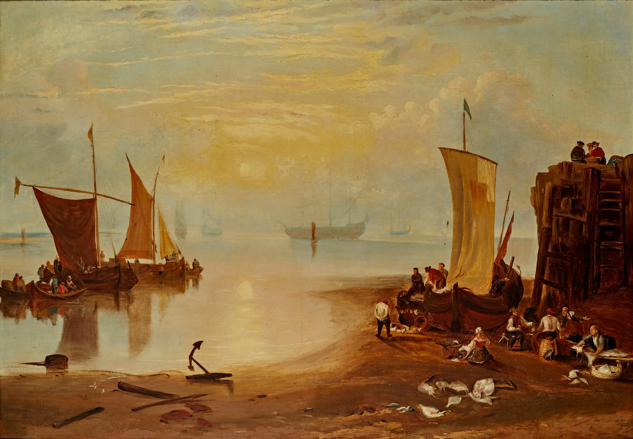 Napfelkelő gőzön keresztül (olaj, vászon) alkotó: Joseph Mallord William (after) Turner