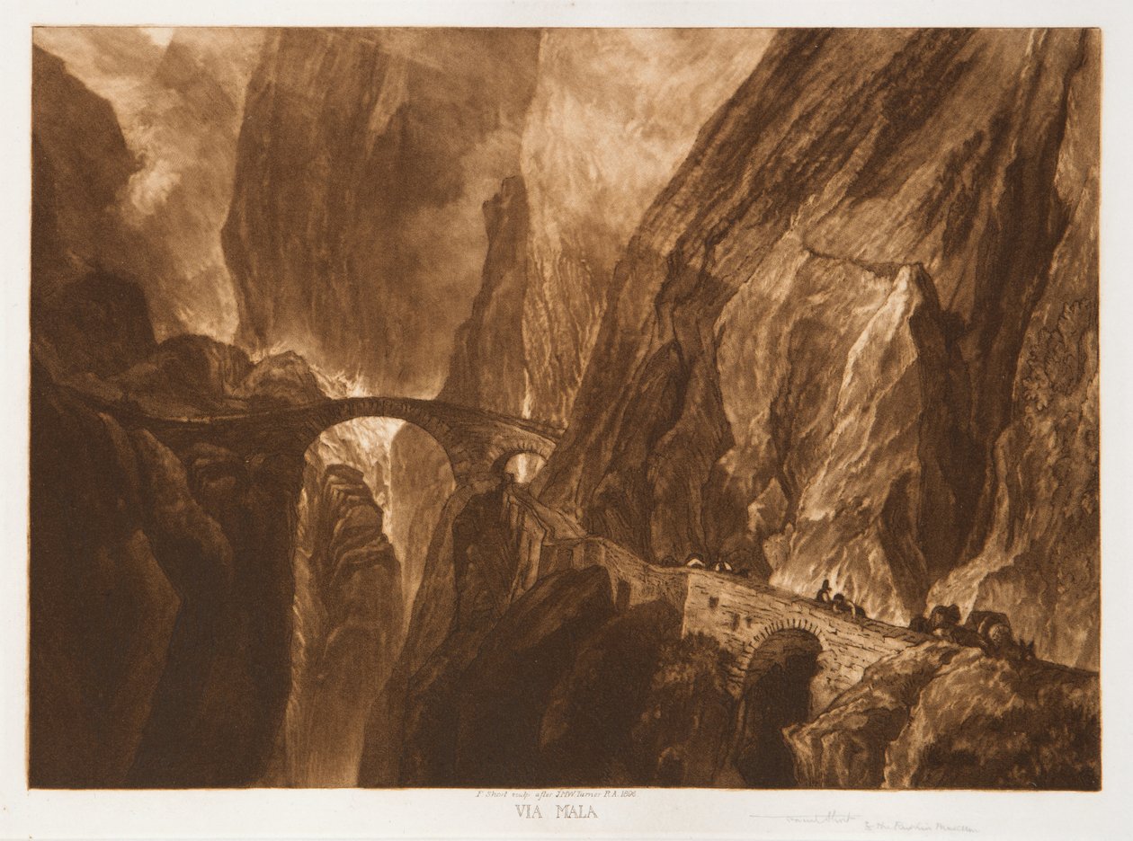 Via Mala, a Tanulmányok Könyvéből alkotó: Joseph Mallord William (after) Turner