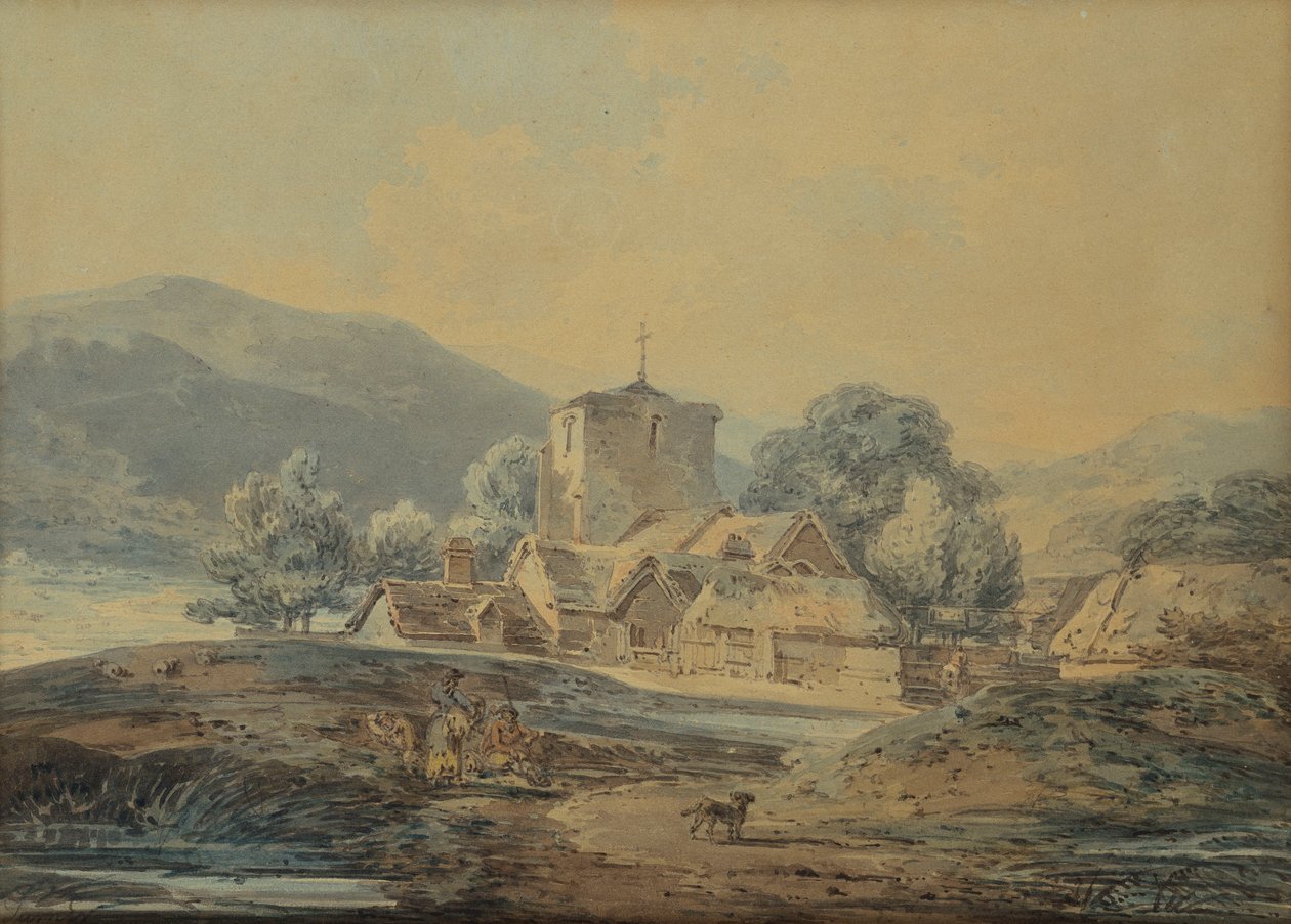 Egy vidéki falu temploma, 1794 körül alkotó: Joseph Mallord William Turner