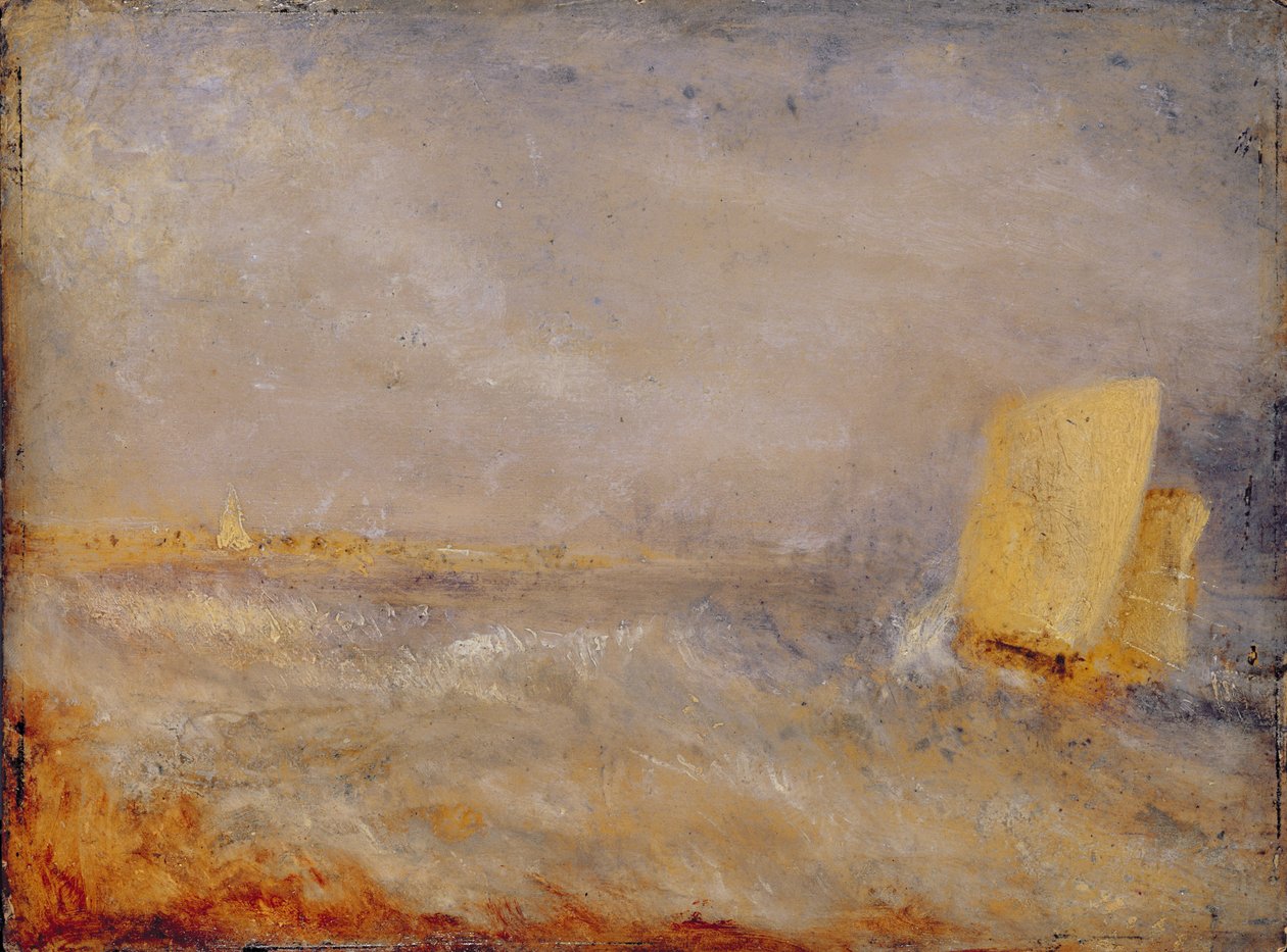 Vitorlás hajó Deal előtt, 1835 körül (olaj, malomdeszka) alkotó: Joseph Mallord William Turner