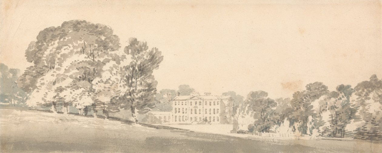 Háromszintes grúz stílusú ház egy parkban alkotó: Joseph Mallord William Turner