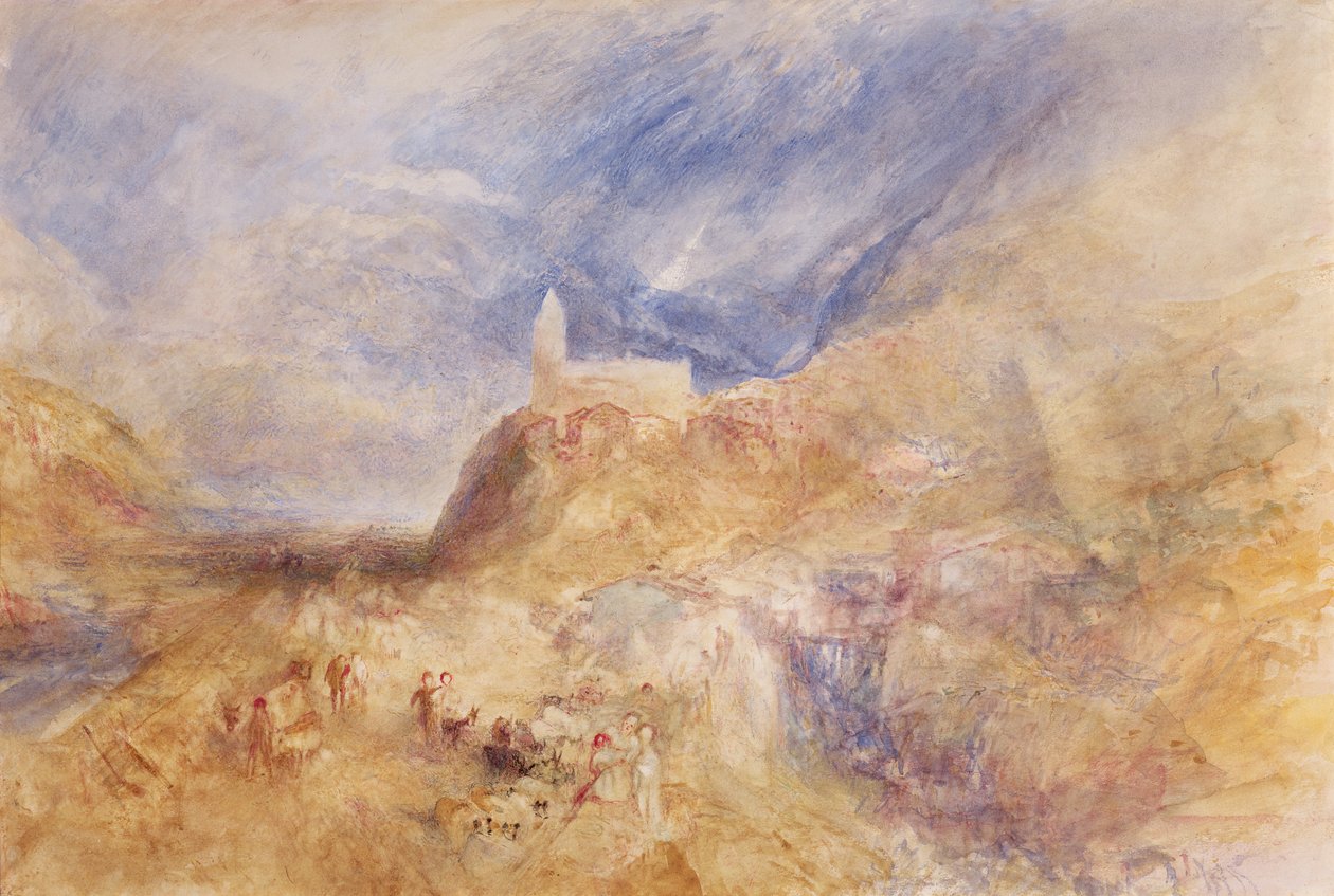 A Village in the Alps, Sion, c.1846 (watercolor on paper) alkotó: Joseph Mallord William Turner