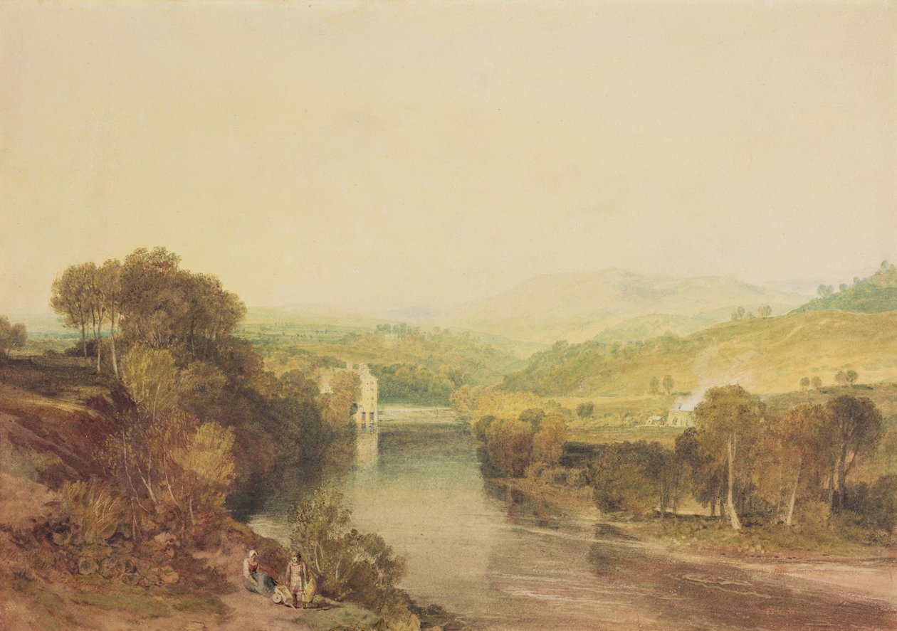 Addingham Mill on the Wharfe, West Yorkshire, 1808 körül (akvarell papíron) alkotó: Joseph Mallord William Turner