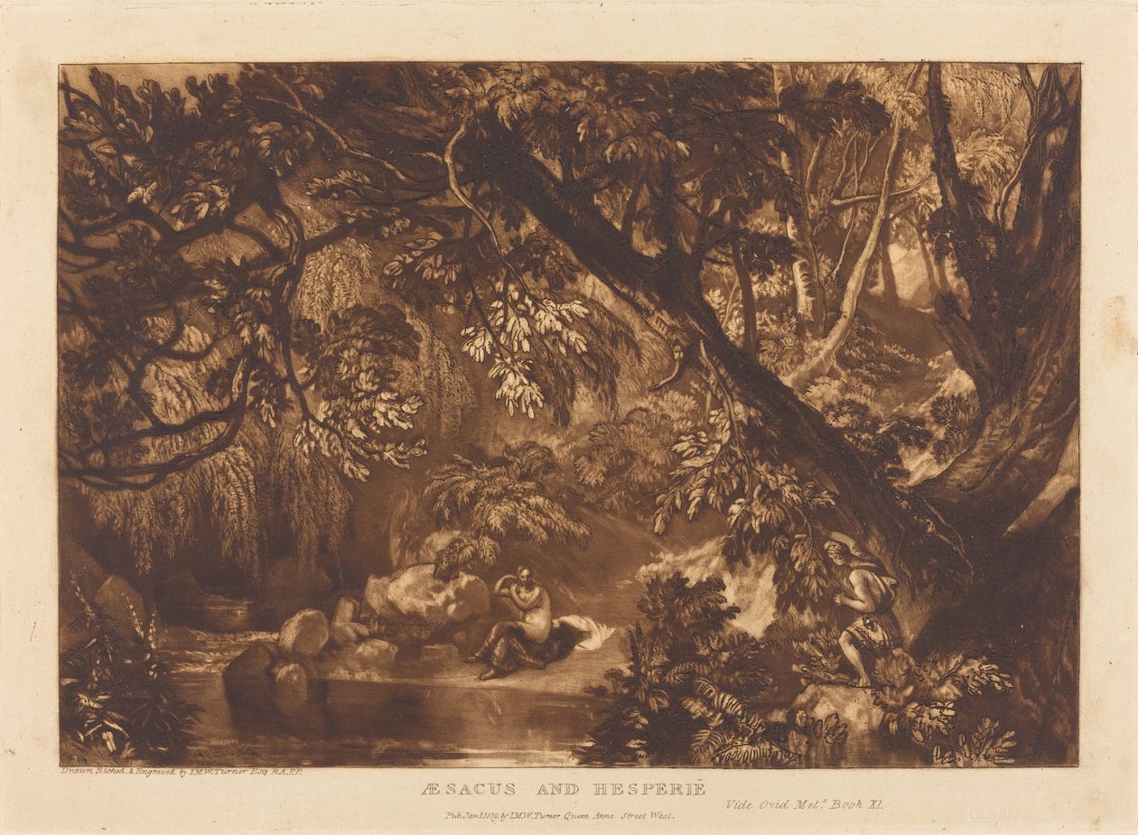 Aesacus és Hesperie alkotó: Joseph Mallord William Turner