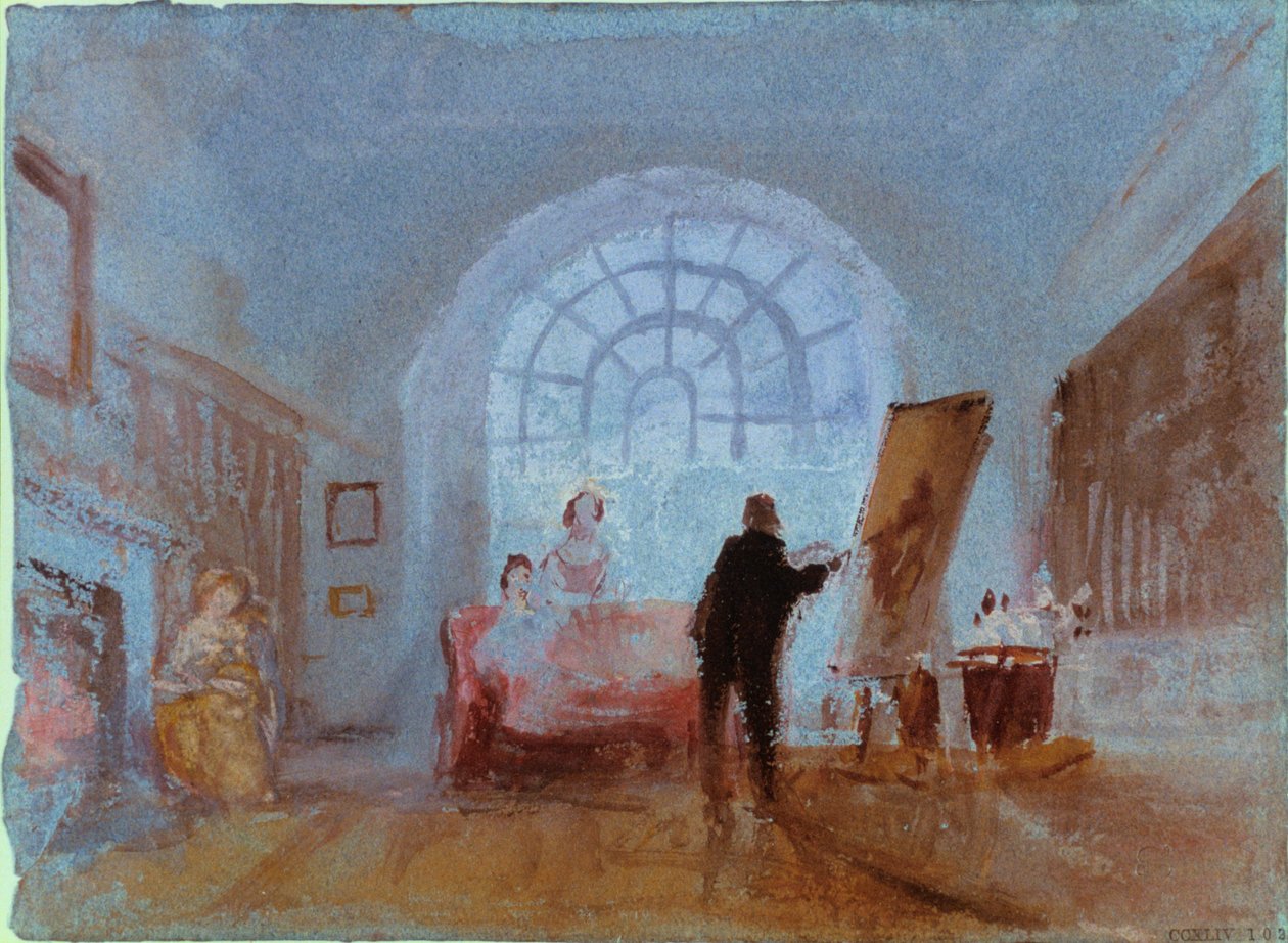 Állványon dolgozó művész, 1828 alkotó: Joseph Mallord William Turner